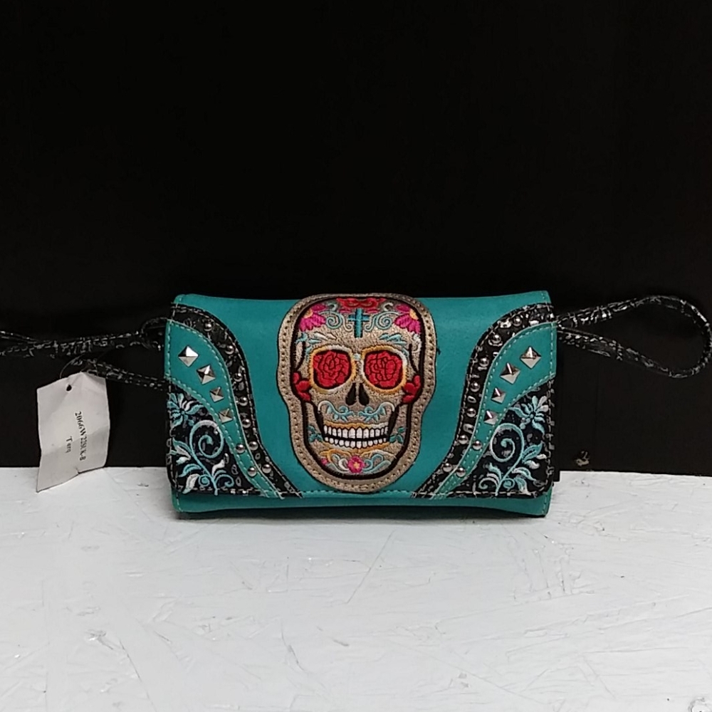 Biker sugar scull wallet for women